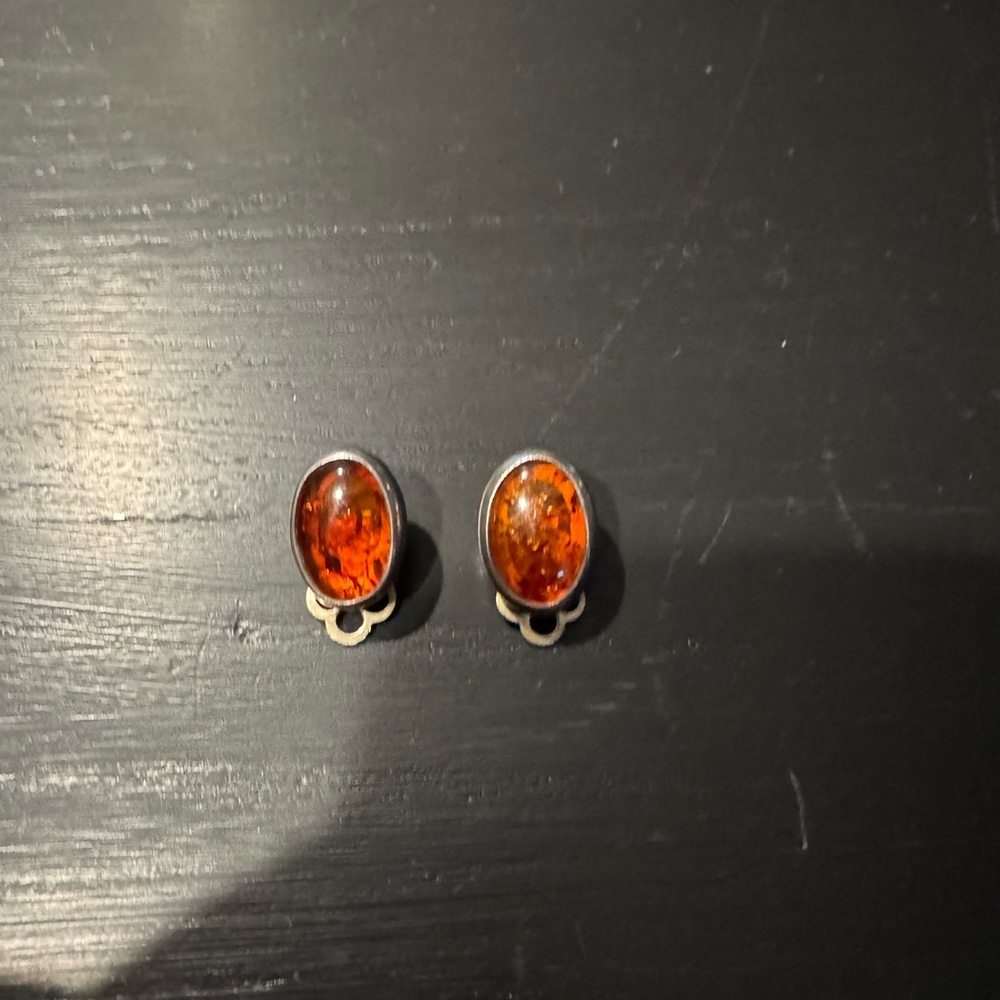 Amber Oval Earrings